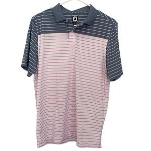 FJ Polo Coral and Grey size Small